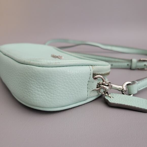 Coach Jes Tiffany Blue crossbody Double Zip Mini - Picture 5 of 15
